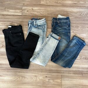 SOLD*** Rock Revival buckle black and loft Jean bundle (all 3)